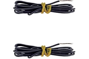 cyclingcolors 2X Cable DE Dynamo pour Velo 900MM Fil Electrique ECLAIRAGE Avant Arriere