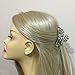 Silver Crystal Diamante Vintage Heart Hair Claw Clip Grip Clamp