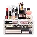 MelodySusie® Large Acrylic Makeup Organizer - 3 Pieces Transparent Mordern Jewelry and Cosmetic Storage / The Best Makeup Holder for All of Your Cosmetics, Jewelries, Nail Polishes etc.