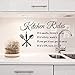 Produktbild Kuletieas Wohnkultur Abnehmbare Wandaufkleber Küche Regeln Aufkleber Wohnaccessoires  Schöne Muster Design Dekorationwohnkultur