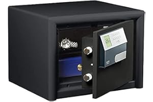 BURG-WÄCHTER Coffre-fort pour mobilier, Serrure à code électronique, Combi-Line, Sécurité S2, Protection incendie LFS 30 P, Contrôlé VdS, 15 l, 44 kg, CL 410 E, Noir