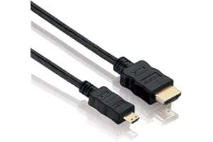 PerfectHD Kabel Micro HDMI | 0,5 m | 4K Ultra HD 2160p | Full HD 1080p | High Speed Ethernet | 3D | ARC | wtyczka Micro HDMI (typ D) do wtyczki HDMI (typ A) | 0,5 metra