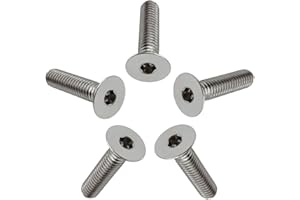 RISON-Titanium Lot de 5 Boulons en Titane M6x1.0x40mm, Vis à Tête Fraisée avec Six Pans Creux, Vis à Tête Plate Allen, Vis en Titane Hexagonale pour Moto Vélo VTT