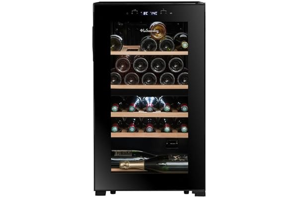 LA SOMMELIERE Cave de mise à température double zone SLS32DZBLACK 32 Bouteilles