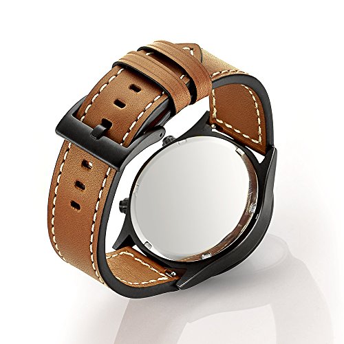 EloBeth für Samsung Gear S3 Frontier / Classic Watch Armband – Leder Sportarmband Uhr Band Strap Erstatzband Uhrenarmband für Samsung Gear S3 Classic/Frontier Samrtwatch,(Nicht für Gear S2 Classic) - 3