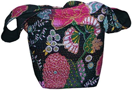 Indian Cotton Kantha Shoulder Bag Kantha print Bag Indian lovely Bag Designer Cotton Shoulder bag Tote Shopper Day Bag Women handbag