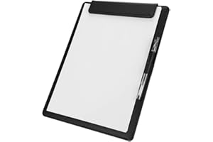 LONTG Leather Clipboard A5 with Pen Holder Conference Pad Folder Writing Board Signature Pad with Pen Insert Magnetic Clip Portable Paperwork Organiser Presentation Folder for Office Business School