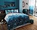 Think Louder Luxury Complete Set Bedding Duvet Quilt Cover Set Single Double & King Size London Teal King