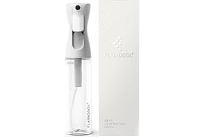 FLAIROSOL Nouvelle Génération de Vaporisateur, précision de 1,25 ml par pulvérisation pour cheveux, toilettage animalier, vaporisateur de brume ultra-fine de 300 ml (Flacon transparent, imprimé noir)