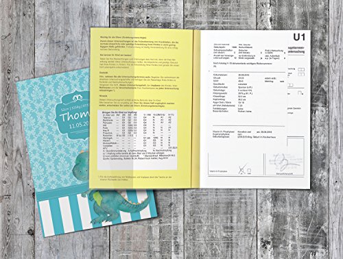 U-Heft Hülle SET Blue Nature Untersuchungsheft Hülle & Impfpasshülle personalisierbar mit Namen und Geburtsdatum - 8