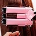 Professional Curling Tongs,CoFashion Hot Tools Curling Iron Large Barrel 25mm Ceramic LCD Display Wave Styling Hair Curlers Temperature Adjustable Pink