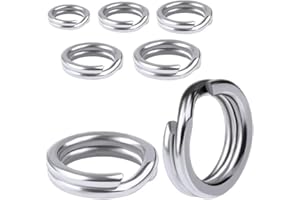 AMZfishing Nuovo 20x Anelli di Acciaio Inossidabile in 12 Misure | Set di Anelli di Acciaio | Set di Anelli per Pesca | Anelli per Pesca in Norvegia