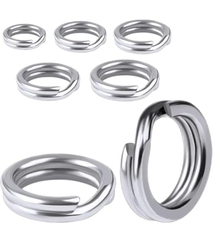 Anneaux Brises, Anneau De Peche, Anneaux Fendus De Pêche, Connecteur De Leurre De Pêche, 200 Pièces En Acier Inoxydable Double Anneaux Fendus Connecteur Accessoires De Pêche