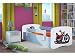 Produktbild Kocot Kids Kinderbett Jugendbett 70x140 80x160 80x180 Blau mit Rausfallschutz Matratze Schublade und Lattenrost Kinderbetten für Junge - Motor 140 cm