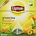 Produktbild Lipton Grüner Tee Mandarine Orange, 20 Pyramide Teebeutel, 4er Pack (4 x 55 g)