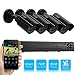 Produktbild Überwachungskamera LESHP 4CH AHD 720P Kit DVR / HVR / NVR Drei in einem wasserdicht Überwachungssysteme, 4Pcs HD 720p Wired Kit DVR/HVR/NVR Security Funküberwachungssystem CCTV Surveillance Systeme Stecker und spielen Indoor-/Outdoor
