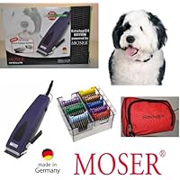 Rotschopf24 Edition: Echte Premium Hunde - Schermaschine + acht Edelstahlaufsätze. Besonders stark und ratsam für dichtes / krauses /langes Fell. 40053