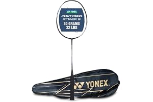 Yonex Astrox Attack 9 Ultra Strong Japan Made Graphite Strung Badminton Racquet with Full Cover (80 Grams - 32...