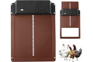 Gobesty Tapa automática de Pollo, abridor de Puertas gallinero con Sensor de luz, Puerta Automática para Gallinero, Gallinero De Totalmente Automático, abridor de Puertas gallinero con Sensor de luz