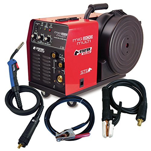 STAYER 1.739 - INVERTER Soldadura MIG/MAG 200A 4mm Hilo0.6-1.0mm 18Kg Devanadora15Kg KVA7 MIG 200 MULTI