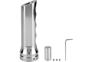 Heaveant Car Handbrake Cover, Universal Car Hand Brake Cover Aluminium Alloy Car Handbrake Protector Hand Brake Sleeve(Silver)