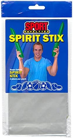 Sports Novelties Non Lighted Spirit Stix Noise Makers (Pair), Silver
