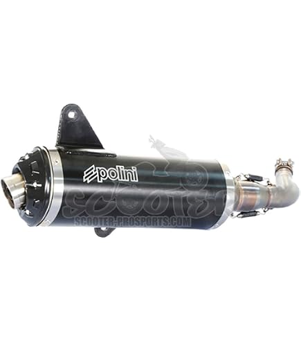 Pot D'Échappement Polini Vespa 125 Primavera ET3 – Noir Avec Silencieux Aluminium + Collecteur + Joint
