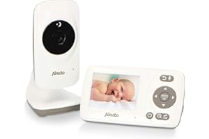 Alecto DVM-71 elektroniczna niania z kamerą – duży zasięg (do 50 m w pomieszczeniach – do 300 m na zewnątrz) – monitor dziecka z obrotową kamerą wideo – możliwość rozszerzenia – funkcja VOX – biała