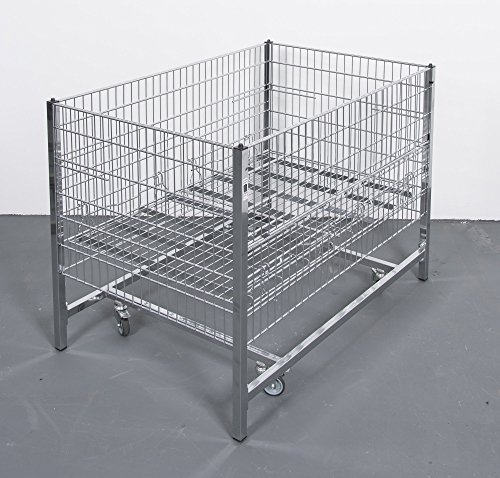 Wühltisch verchromt 120×80 cm | NEUWARE | Wühlkorb Verkaufstisch Aktionskorb Grabbeltisch Schütte Präsentationskorb Verkaufskorb Aktionsware - 4