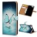 Produktbild iAdvantec Huawei Y5 2018 Hülle, Filp PU Leder Case Wallet Handyhülle Flipcase : Bookstyle Gemalt Tasche Schutzhülle in Blauer Schmetterling