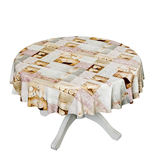 Wachstuch Wachstischdecke Tischdecke abwaschbar Liebe Herz Spitzenoptik 200 x 140cm - 4