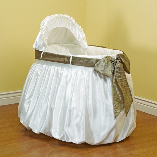 Baby Doll Bedding Shantung Bubble and Crushed Belt Bassinet Bedding, Sage Baby Doll Bedding Shantung Bubble and Crushed Belt Bassinet Bedding, Sage