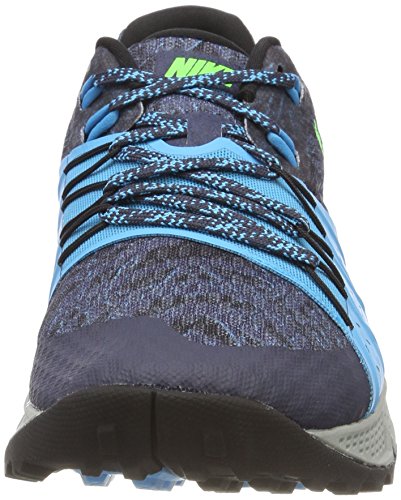 Nike Men's Air Zoom Wildhorse 4 Trail Running Shoes, Multicolor (Thunder Blue/Rage Green-Light Blue Gray-Black 401), 10.5 UK