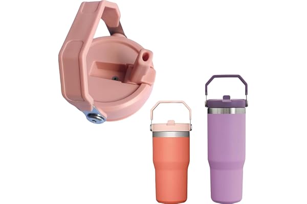 Ersättning 30 oz tumbler sugrörslock – passar för Stanley 20 oz, 3,5 oz Iceflow Flip Tumbler (persika, 20 oz och 30 oz)
