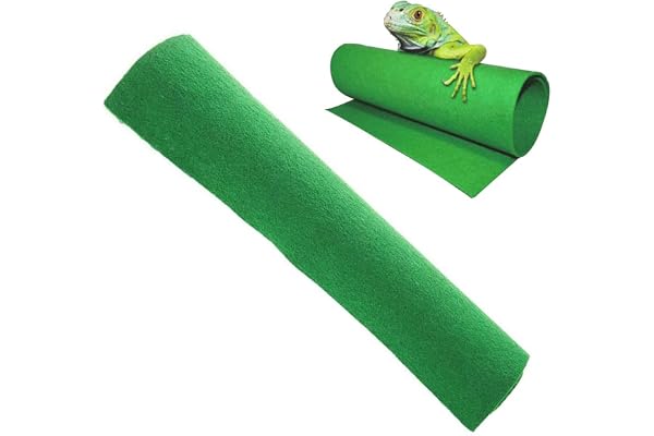 NIDONE Tapis de substrat de Terrarium Reptiles, Tapis de Vivarium pour lézards, camelon, Tortues, Geckos, Iguanas, 100x50cm