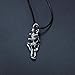 1 Pcs Men Infinity Tibet Silver Black Stainless Steel Skull Pendant Chain Necklace