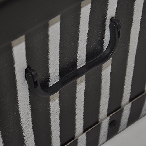 XXL Dekokarton mit modernem ZEBRA Muster in Schwarz und Weiß. Edel und hochwertig! Mit Griffen zum Tragen und XXL Volumen! - 4