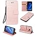 Produktbild BestCatgift Galaxy A3 (7) Wallet Hülle, [Embossed Elephants] Magnetic Protective PU Leather Flip Folio Cover für Samsung A3 SM-A320 - Rose Gold