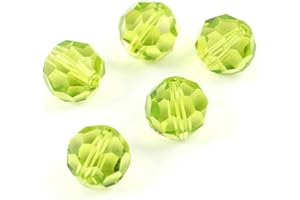 Adabele österreichische runde Kristallperlen, 6 mm, Hellolivin, kompatibel mit 5000 Swarovski-Kristallen, Preciosa SS2R-617, 50 Stück