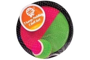 THE HOME FUSION COMPANY Enfants - Ensemble raquette velcro jeu de balle lancer & attraper plage jardin extérieur