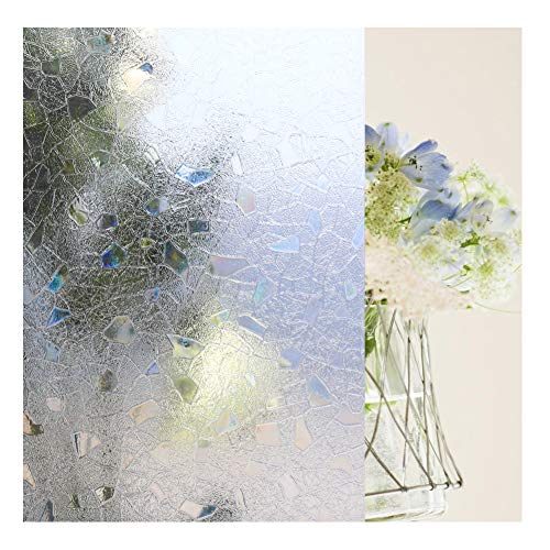 RH Art Pellicola per Vetri Finestre Oscurante Elettrostatica Anti -UV Controllo del Calore adatta a Casa 44x 200cm