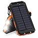 Produktbild Solar Ladegerät Surenhap Powerbank Wasserdicht Stoßfeste für iPhone, iPad, Samsung, Android Digitalkamera usw (10000mAh Orange)