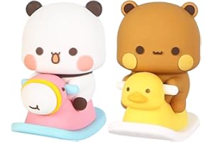 IOSCDH 2 PCS Bubu Dudu Decorazione Per Auto,Dudu Bubu Simpatica Decorazione Per Cruscotto,Oscillante Decorazione Per Auto,Decorazione Da Collezione,Simpatico Giocattolo Per Bambini,Ragazzi,Ufficio