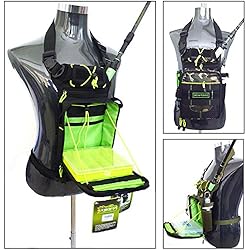 QualyQualy - Riñonera de pesca, con bolsa para caña de pescar y bolsa de almacenamiento para aparejos de pesca, diseño de camuflaje