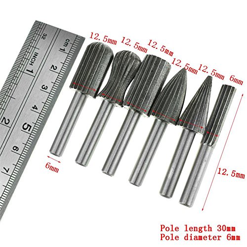 6 Holz-Holz Bohrer Set HSS Fräser Dremel Hartmetall HSS Micro Bohrer DIY Rotary Tool - 5