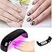 Chinatera 9W Mini LED CCFL Nail Dryer Curing Lamp Machine UV Gel Nail Polish UK Plug (Black)