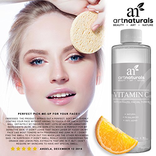 ArtNaturals Vitamin C Toner Gesichtswasser – 236 ml – mit Reinem Aloe Vera, Hamamelis, Vitamin C & E - 6