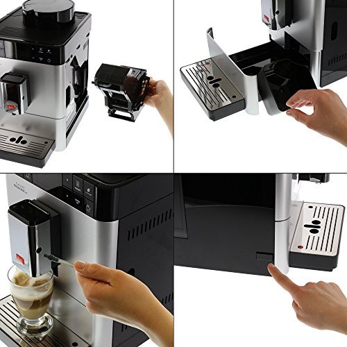 Melitta F53/1-101 Platzsparender Kaffeevollautomat Caffeo Passione One Touch, Milchbehälter, Silber - 5