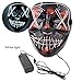 Produktbild Halloween Scary Maske Cosplay Led Kostüm Maske EL Draht Leuchten für Halloween Festival Party Dekorative Maske,White