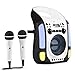 Price comparison product image auna Kara Illumina Karaoke Player Machine CD USB MP3 LED Light Show 2 x Microphones Portable black